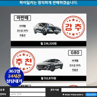 하이딜카 랜딩페이지