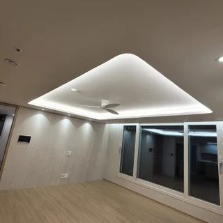 오천 포항아이파크 라운드우물. 실링팬. 간접조명 공사