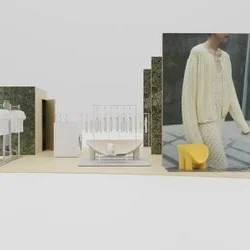 브랜드 MUSED 판교 현대백화점 팝업 3D공간 구성